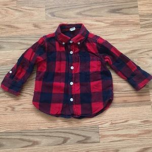Baby Gap Buffalo Plaid LS Shirt. Size 12-18 mo.